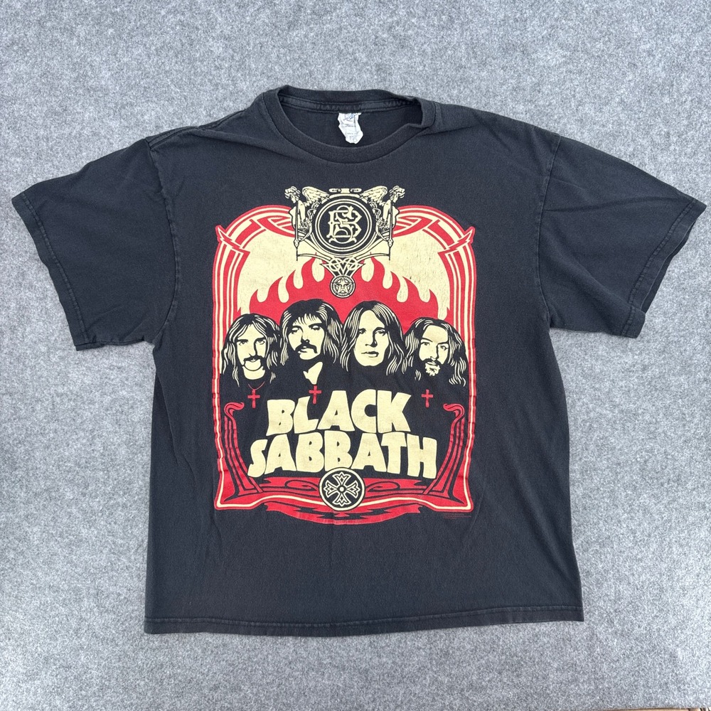 Vintage Black Sabbath Black Graphic Band Delta T-Shirt Mens L